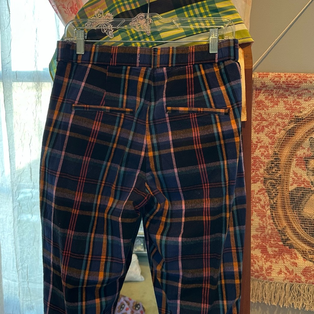 Hollister Multicolor Plaid Trousers Ultra High Rise